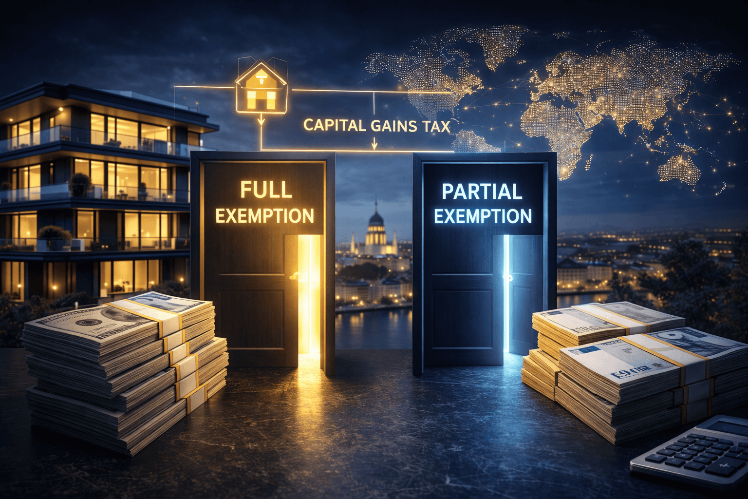 פטור מלא או חלקי ממס רווח הון ממכירת נדל״ן בחו״ל